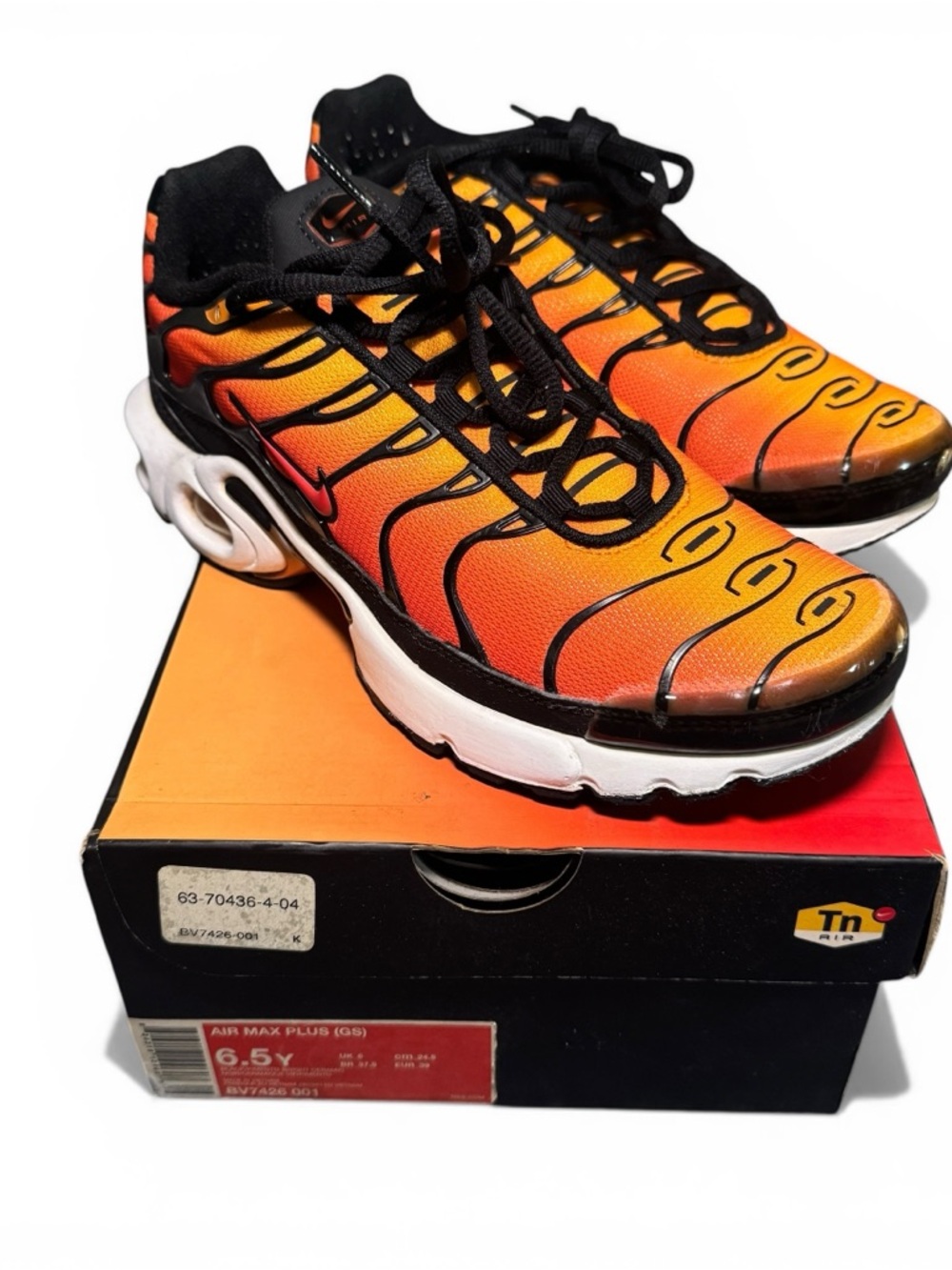 Nike Air Max Plus Sunset Men’s Size 6.5/8 Woman’s Used Good Condition With Box